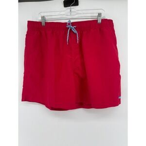 Southern Tide Mens Red Swim Trunks Size XL Elastic Waist Drawstring Pockets